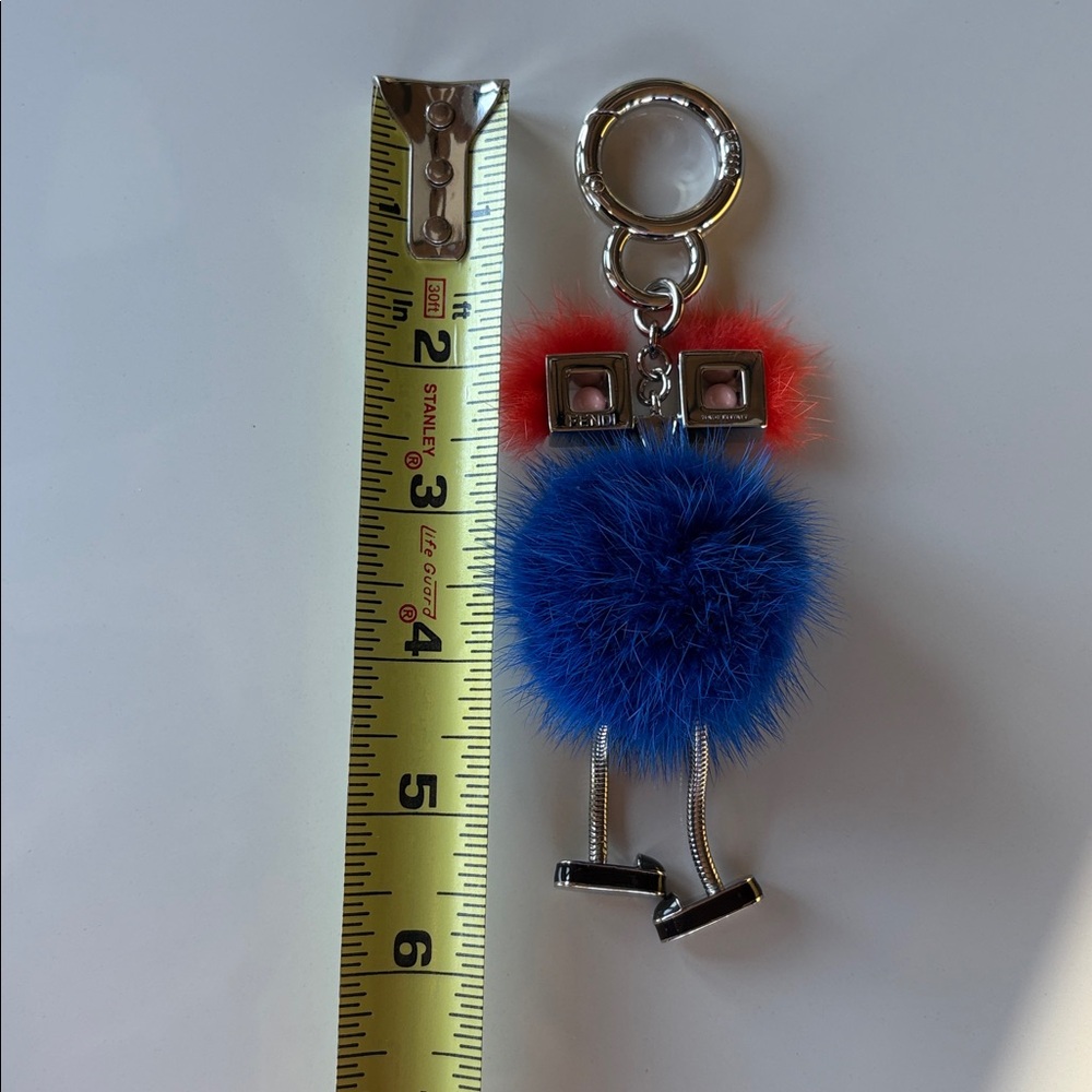 Fendi Orange and Blue Furry Monster Bag Charm - Picture 3 of 5